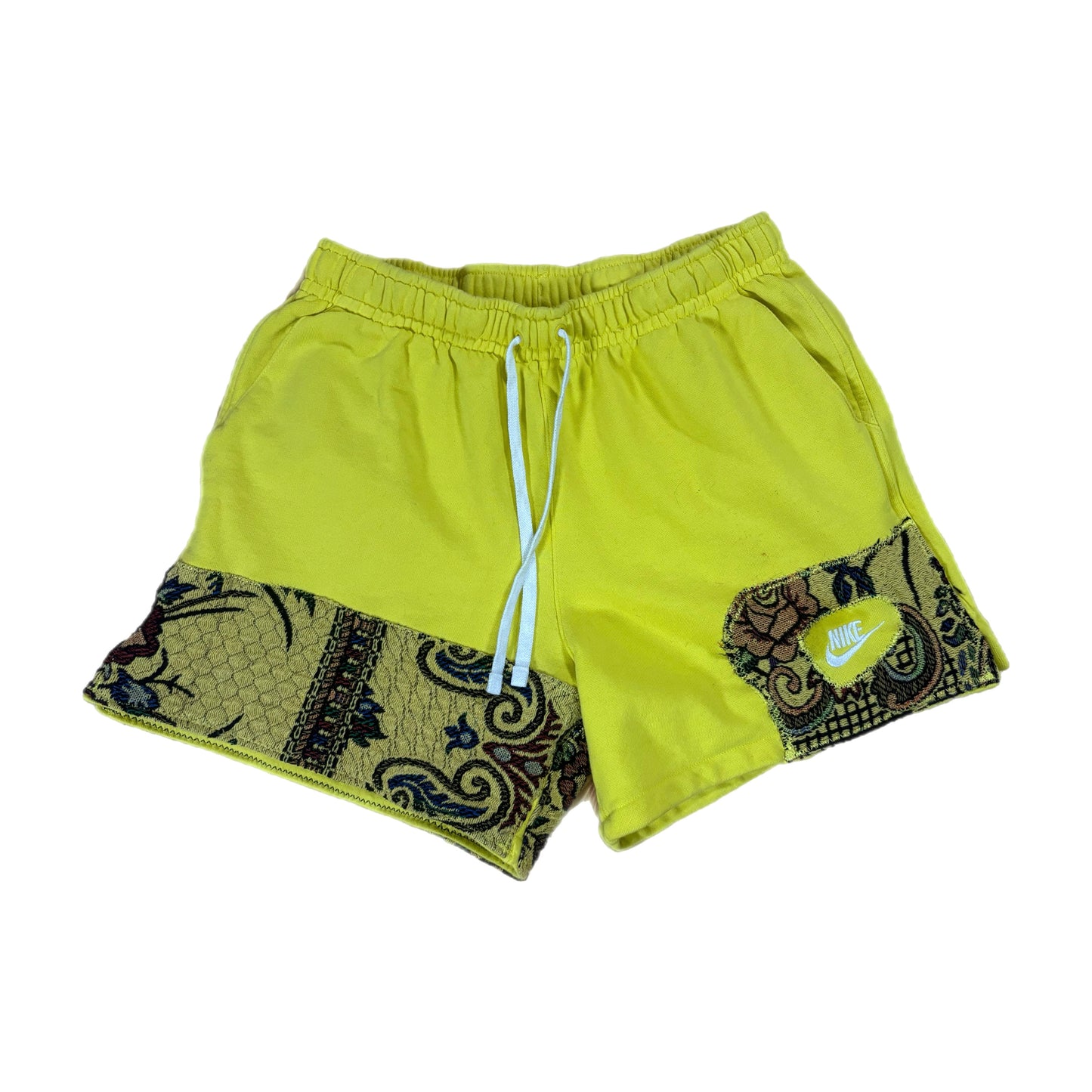 Yellow Nike Blanket Upcycled Shorts