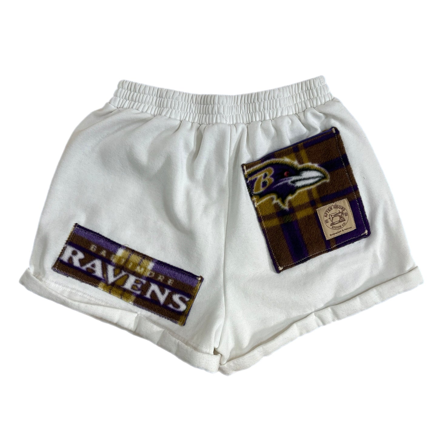 Womens Upcycled Ravens Shorts