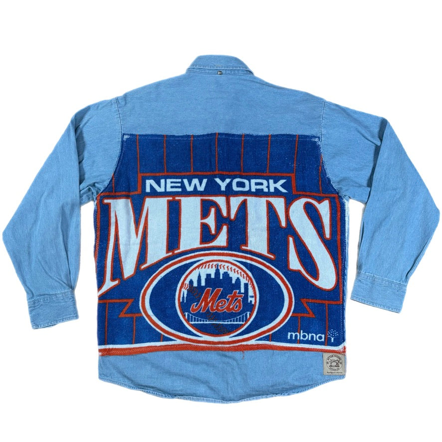 Mets Denim Button-Up