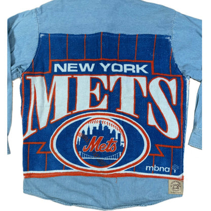 Mets Denim Button-Up