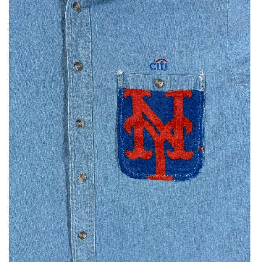Mets Denim Button-Up