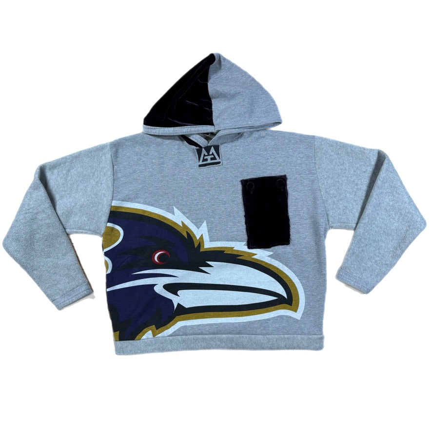 Ravens Velvet Patchwork Hoodie