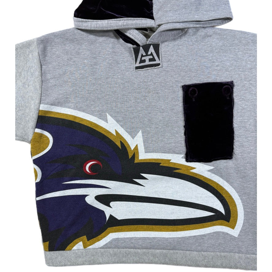 Ravens Velvet Patchwork Hoodie