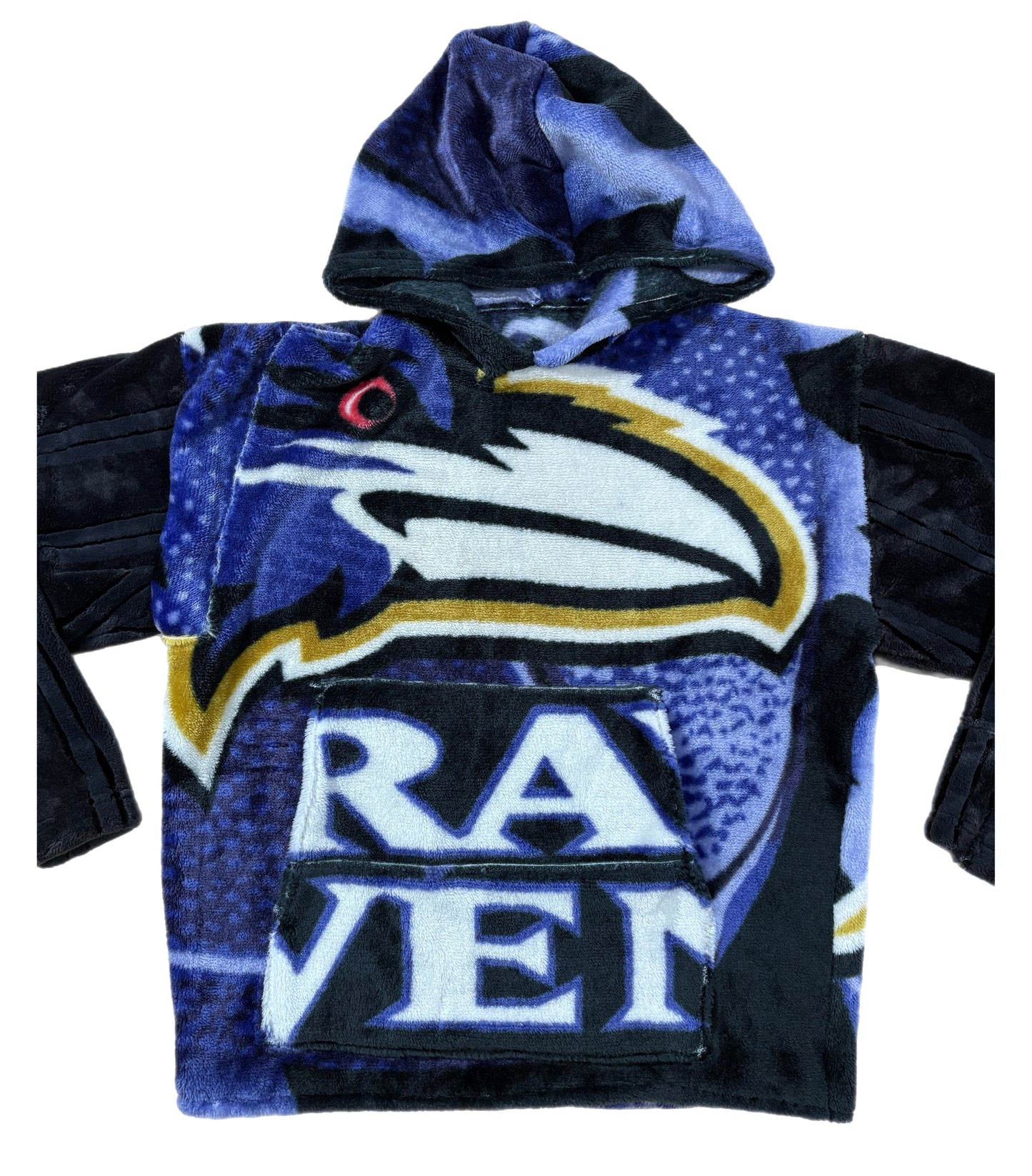 Ravens Blanket Patchwork Hoodie