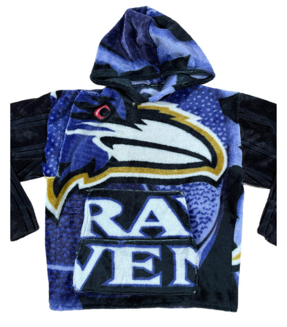Ravens Blanket Patchwork Hoodie